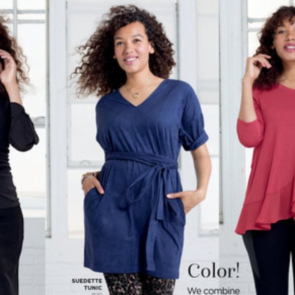 Ruby Ribbon Suedette Tunic #1520 - Picture 1 of 14